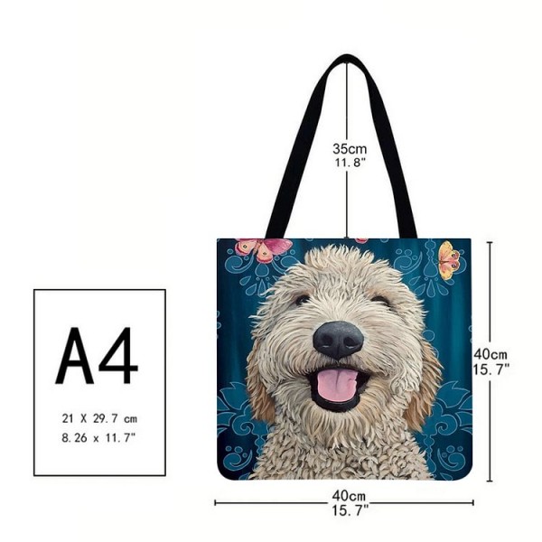 Linen Tote Bag - Dog