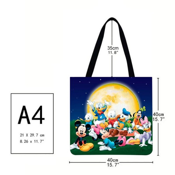 Linen Tote Bag - Cartoon