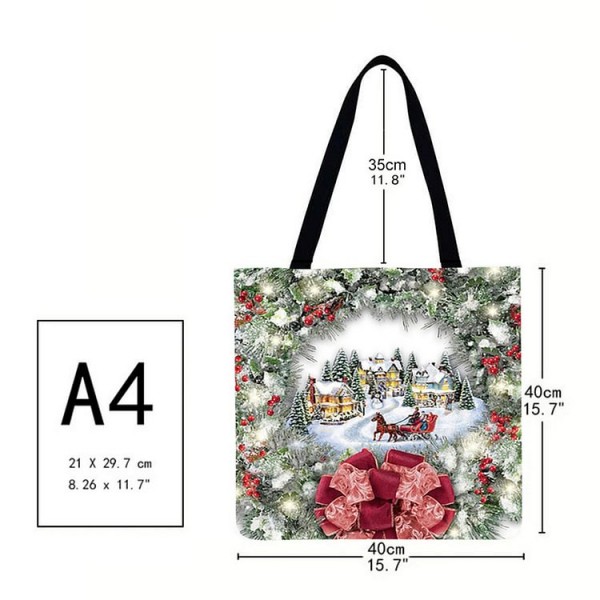 Linen Tote Bag - Christmas