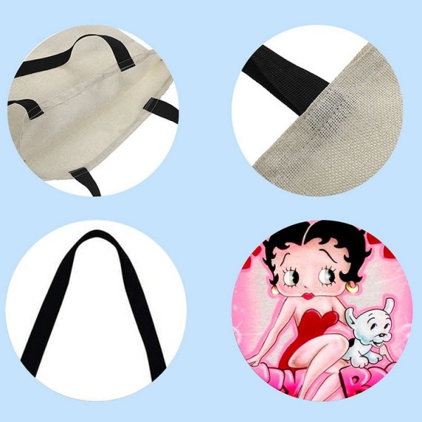 Linen Tote Bag - Cartoon Character