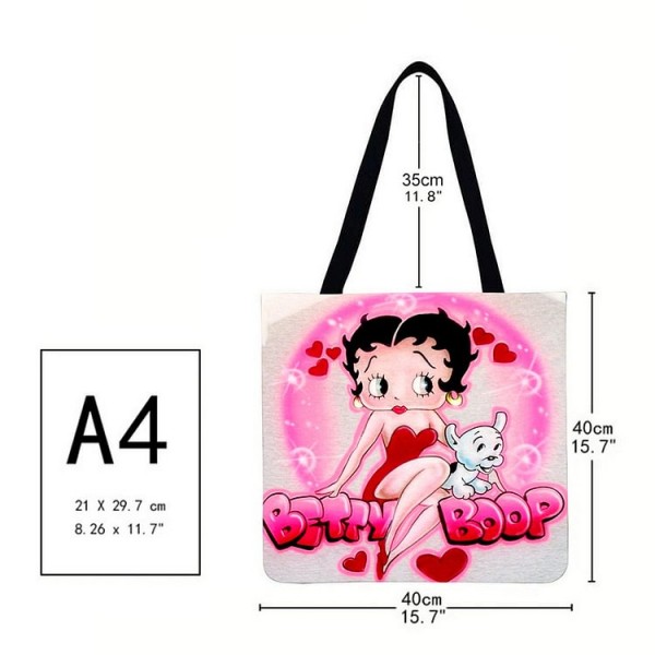 Linen Tote Bag - Cartoon Character