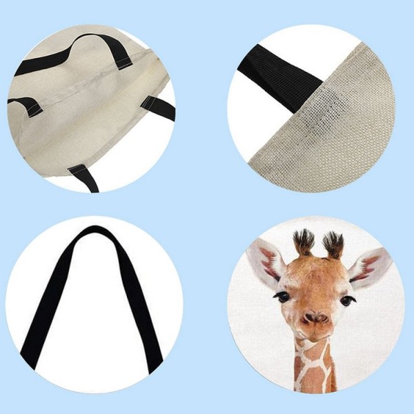 Linen Tote Bag - Cute Animal