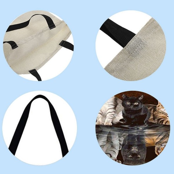 Linen Tote Bag - Cats