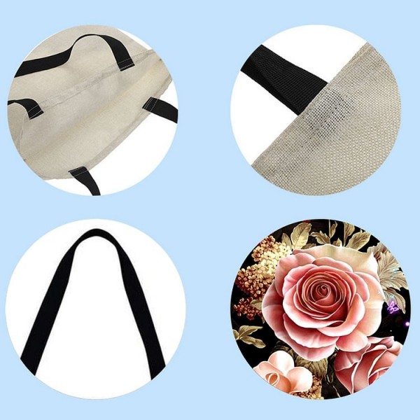 Linen Tote Bag - Flower