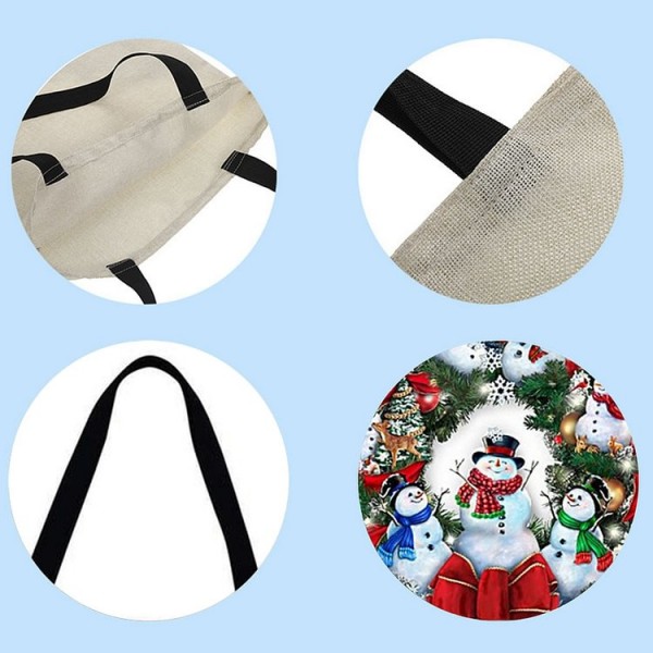 Linen Tote Bag - Christmas