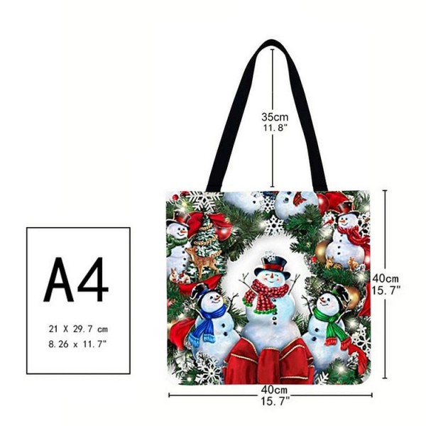 Linen Tote Bag - Christmas