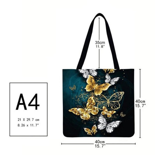 Linen Tote Bag - Butterfly