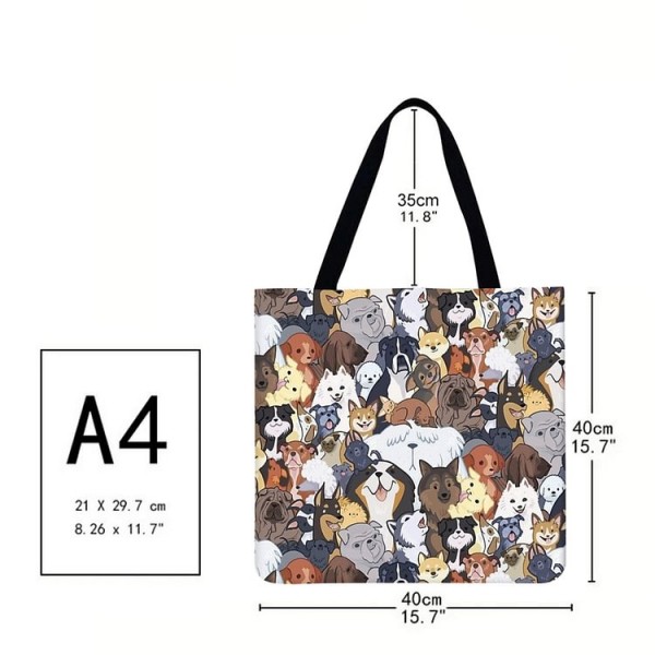 Linen Tote Bag - Dog