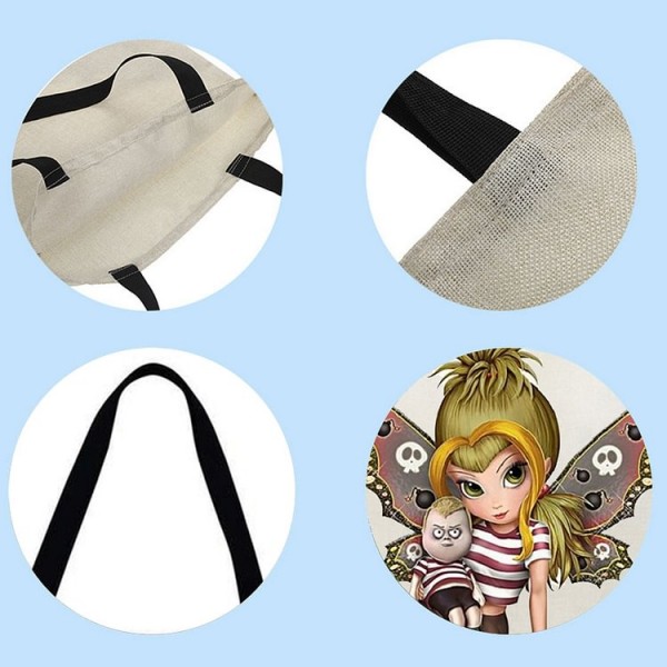 Linen Tote Bag - Cartoon