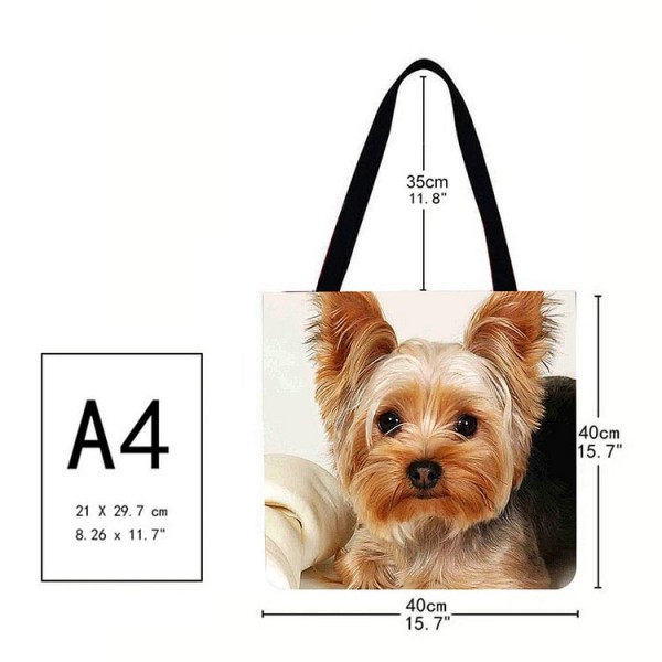 Linen Tote Bag - Dog