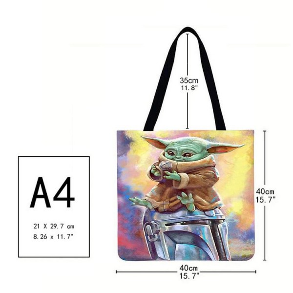 Linen Tote Bag - Cartoon