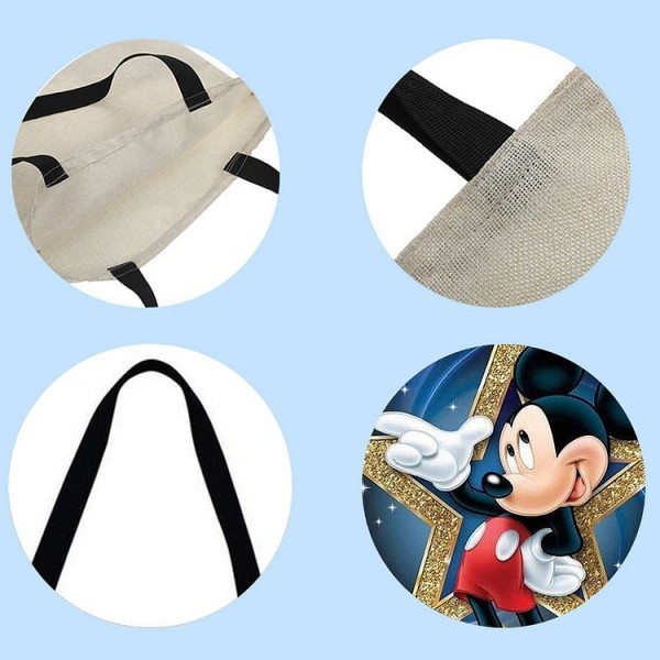 Linen Tote Bag - Cartoon Character