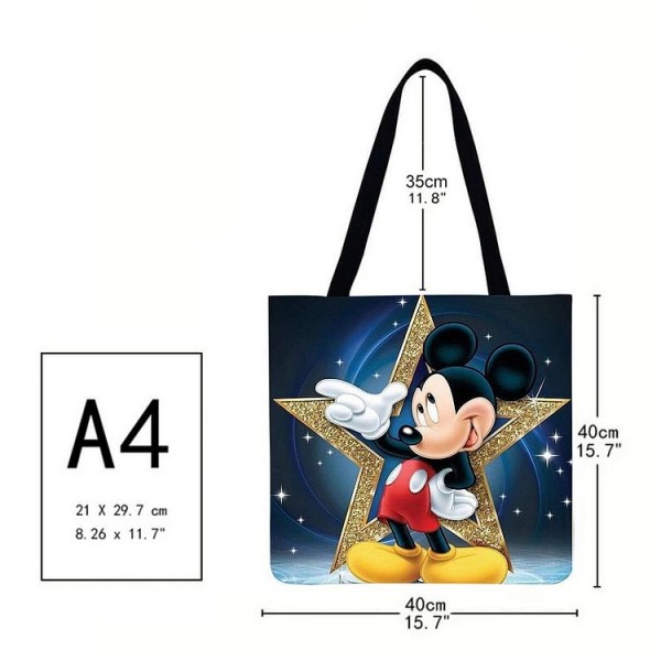 Linen Tote Bag - Cartoon Character