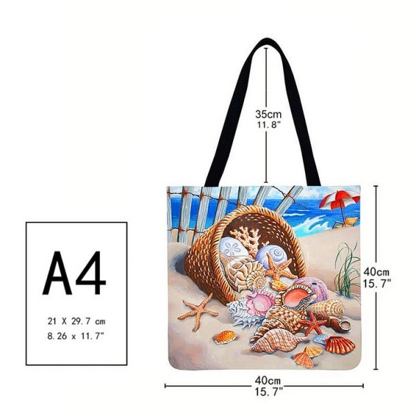 Linen Tote Bag - Beach Shell