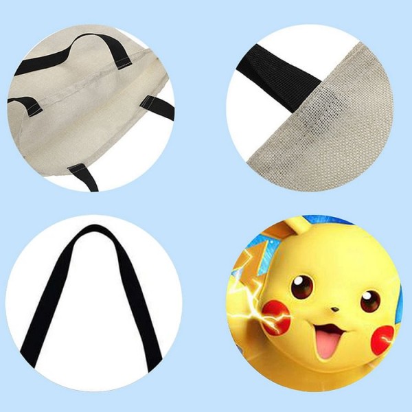 Linen Tote Bag - Cartoon Character