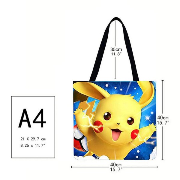 Linen Tote Bag - Cartoon Character