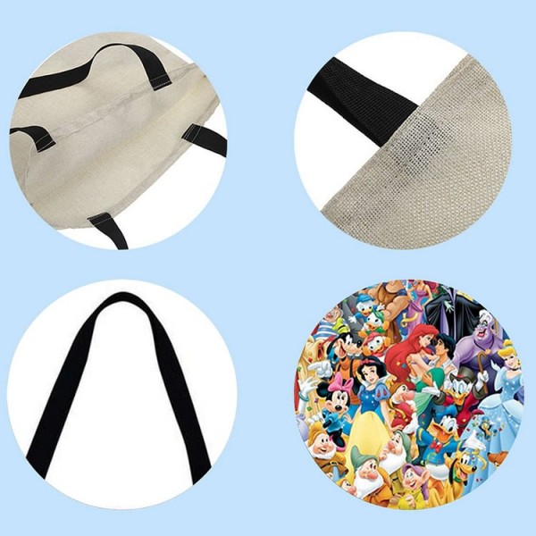 Linen Tote Bag - Cartoon