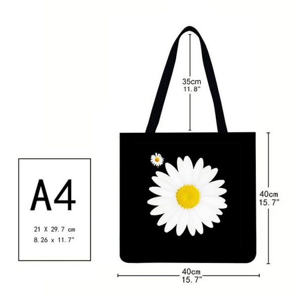 Linen Tote Bag - Daisy