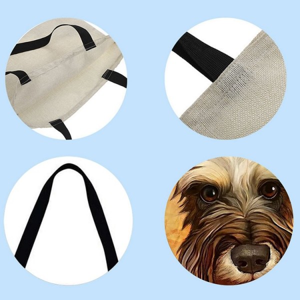 Linen Tote Bag - Dog