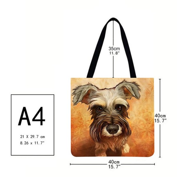 Linen Tote Bag - Dog