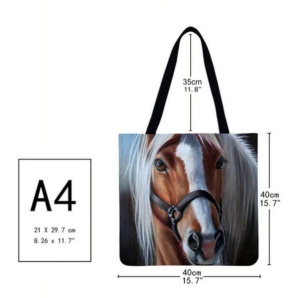 Linen Tote Bag - Horse