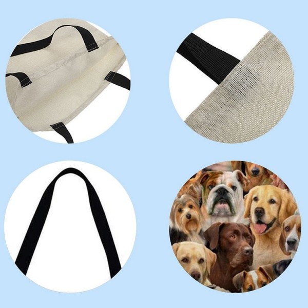 Linen Tote Bag - Dog