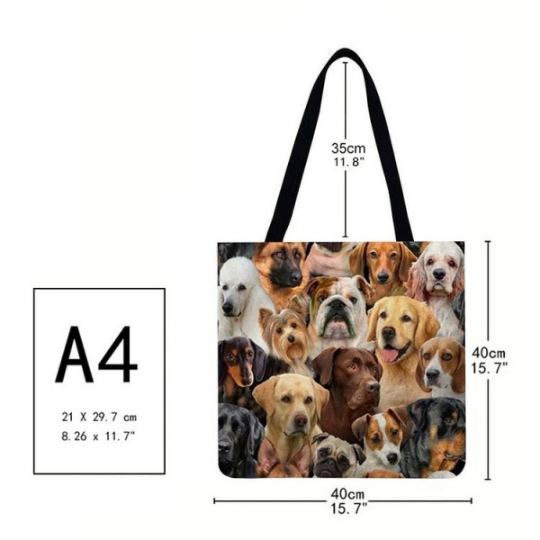 Linen Tote Bag - Dog