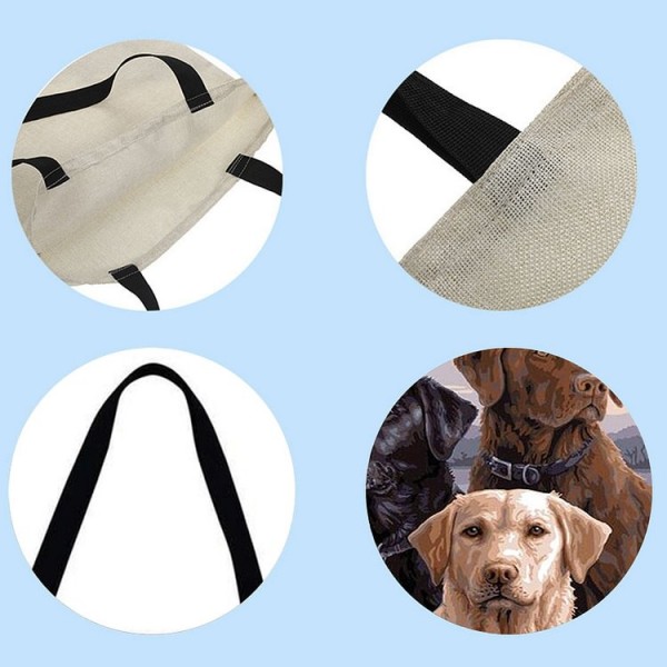 Linen Tote Bag - Dogs