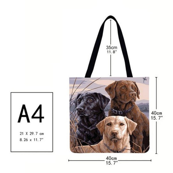 Linen Tote Bag - Dogs