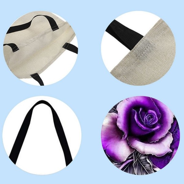 Linen Tote Bag - Flower