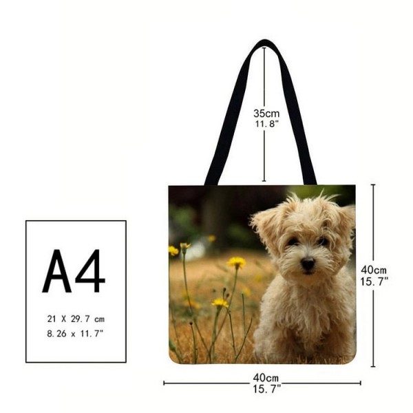 Linen Tote Bag -  Charles Spaniel Dog