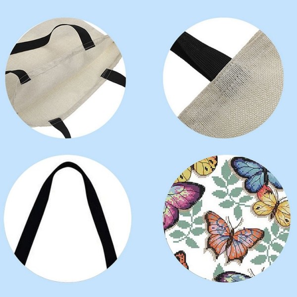 Linen Tote Bag - Butterfly