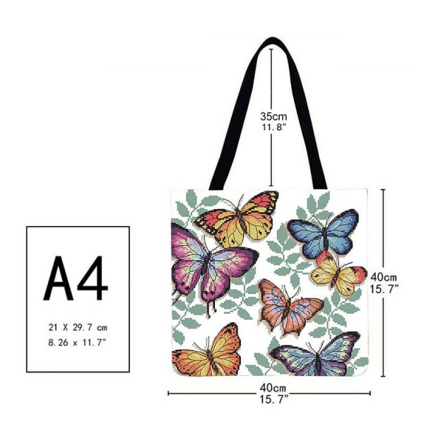 Linen Tote Bag - Butterfly