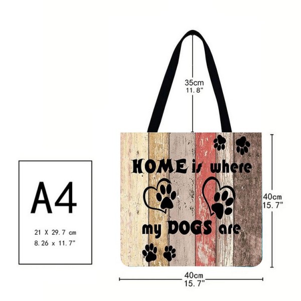 Linen Tote Bag - Calligraphy