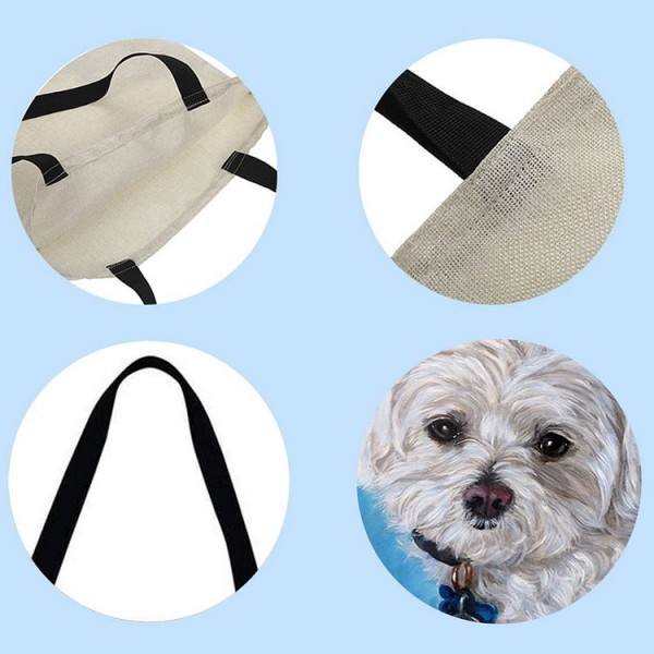 Linen Tote Bag - Dog