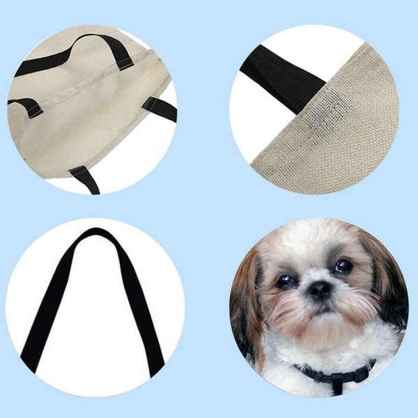 Linen Tote Bag - Dog