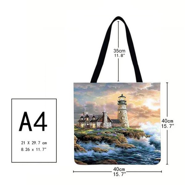 Linen Tote Bag - Castle