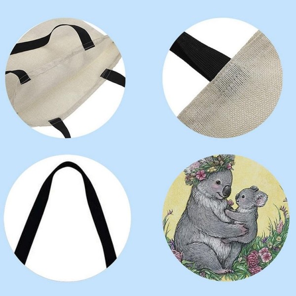 Linen Tote Bag -  koala