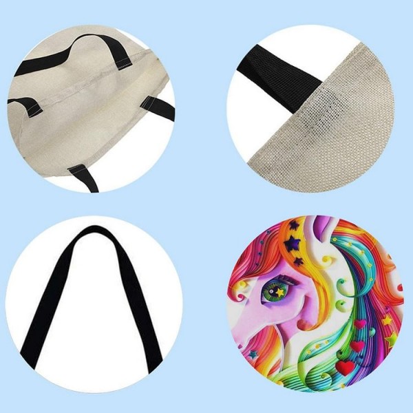 Linen Tote Bag -  unicorn