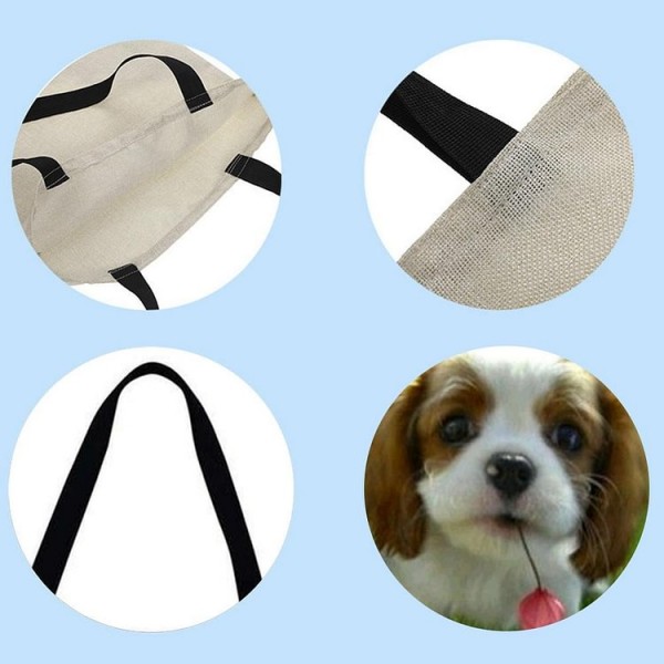 Linen Tote Bag -  dog