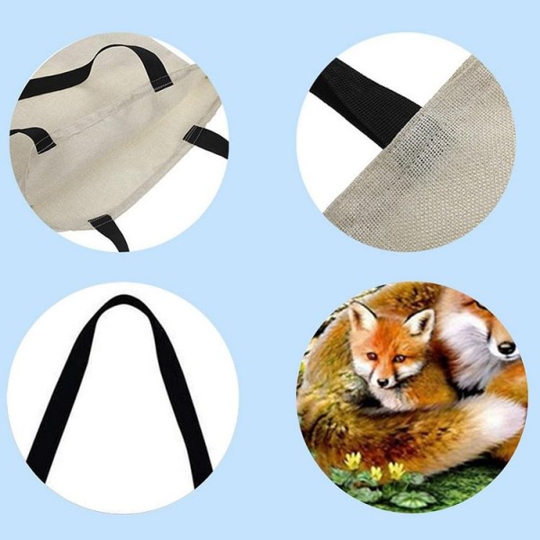 Linen Tote Bag -  fox