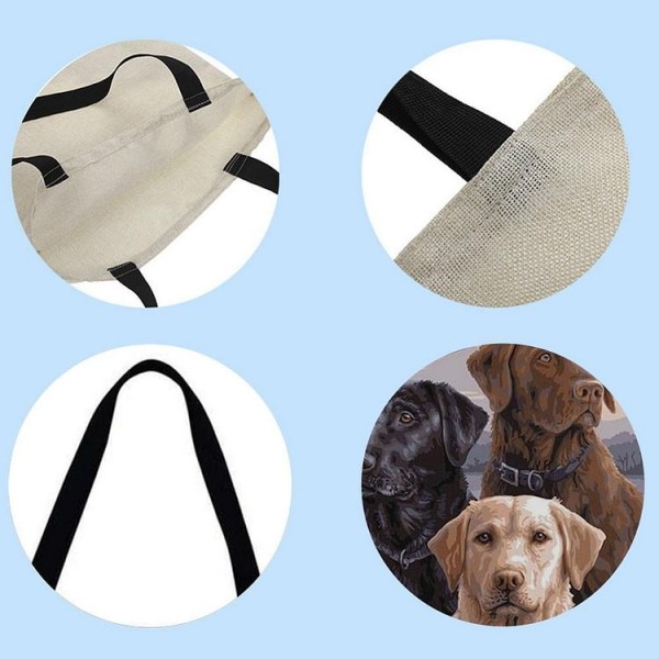 Linen Tote Bag -  labrador