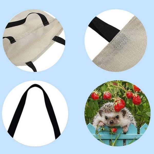 Linen Tote Bag -  hedgehog