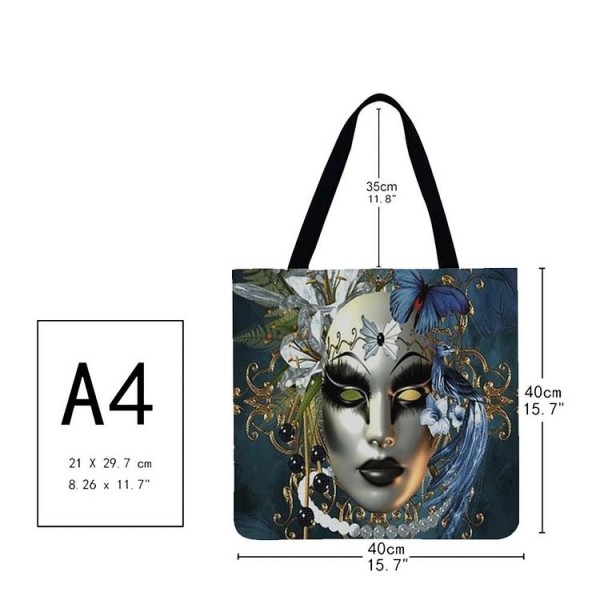 Linen Tote Bag -  mask