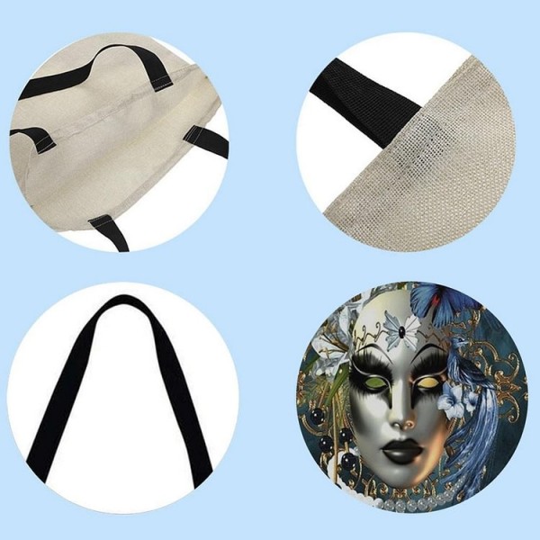 Linen Tote Bag -  mask