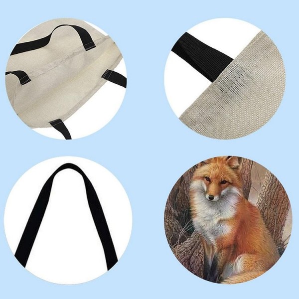 Linen Tote Bag -  fox