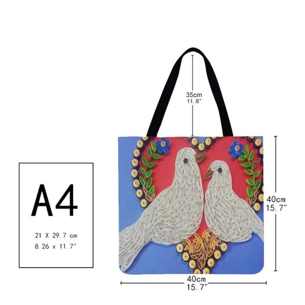 Linen Tote Bag -  Pigeon