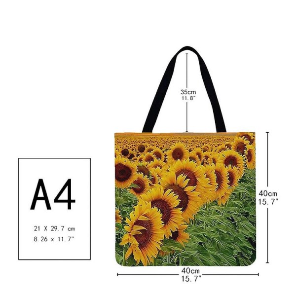 Linen Tote Bag -  sunflower