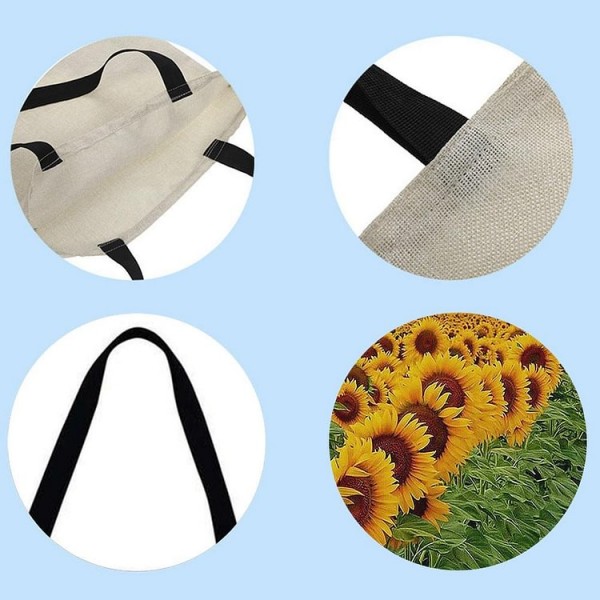 Linen Tote Bag -  sunflower