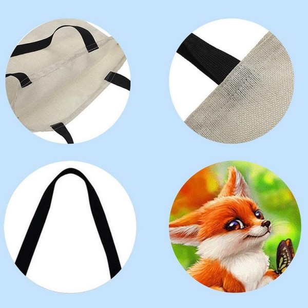 Linen Tote Bag -  fox